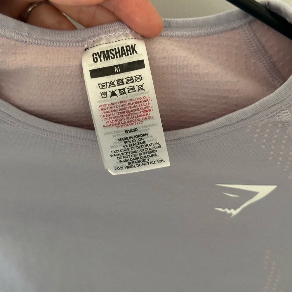 Gymshark Lavender Long Sleeve Crop Top - Picture 6 of 6